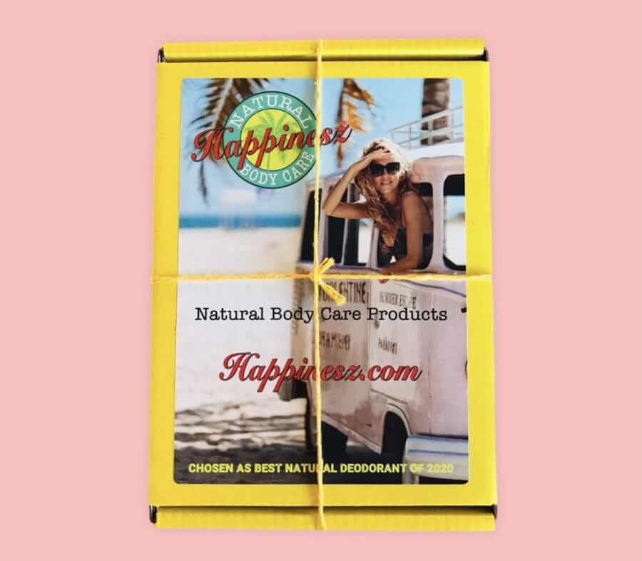 Happinesz 6 pack all vegan deodorants box